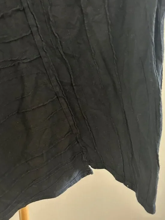 Habitat Black Cowl Neck Sleeveless Top Asymmetrical Stepped Hem Small - Picture 7 of 8